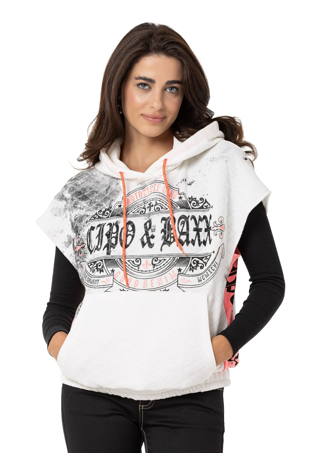 WT374 Women's Sleeveless Hoodie T-Shirt