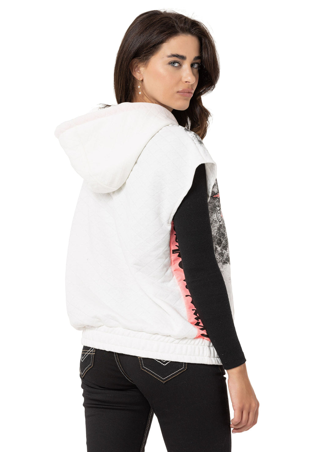WT374 Women's Sleeveless Hoodie T-Shirt