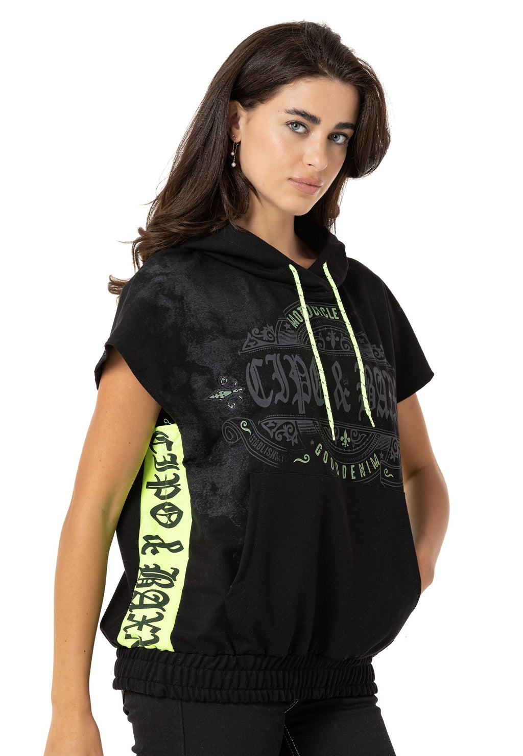 WT374 Women's Sleeveless Hoodie T-Shirt