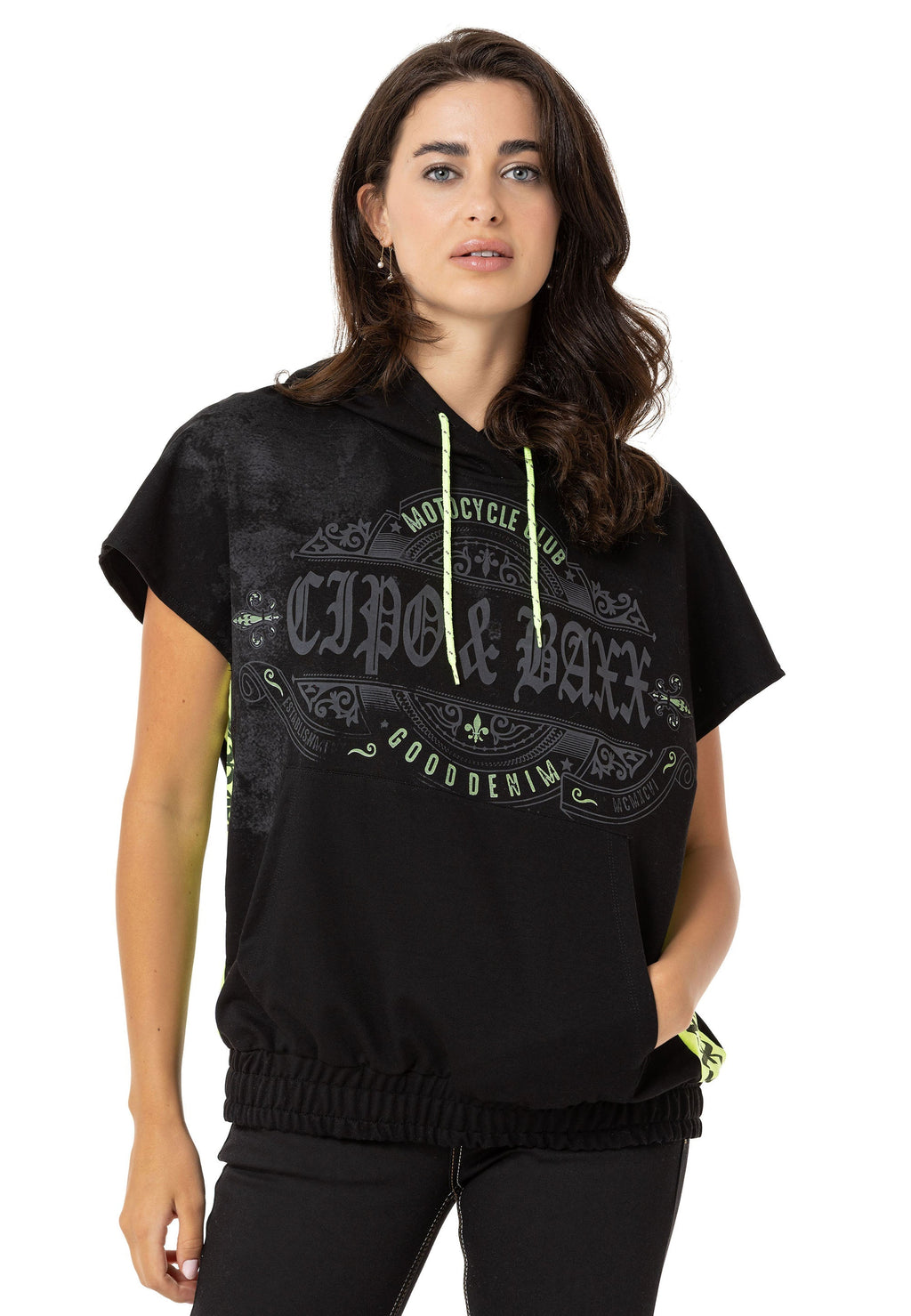 WT374 Women's Sleeveless Hoodie T-Shirt