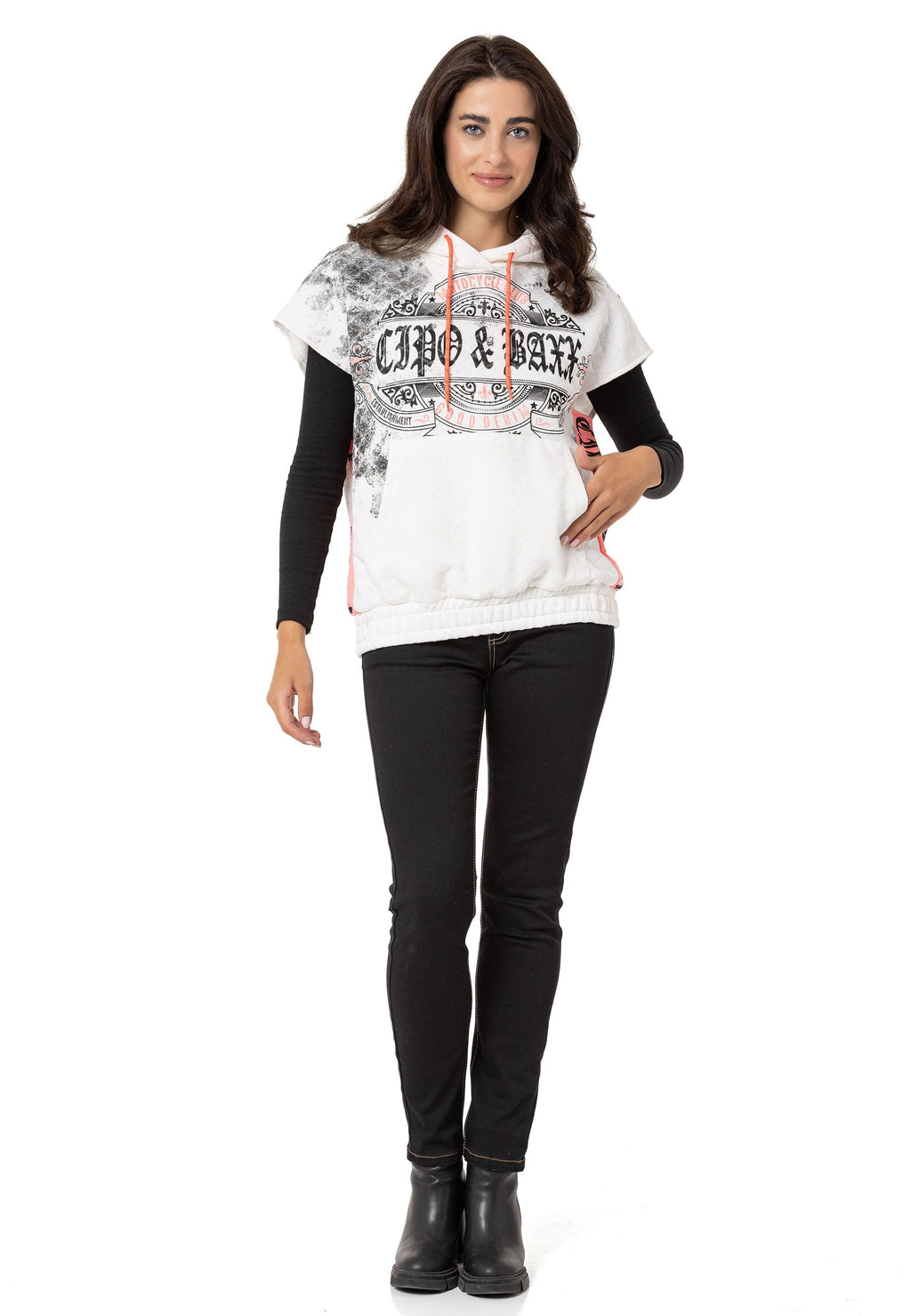 WT374 Women's Sleeveless Hoodie T-Shirt