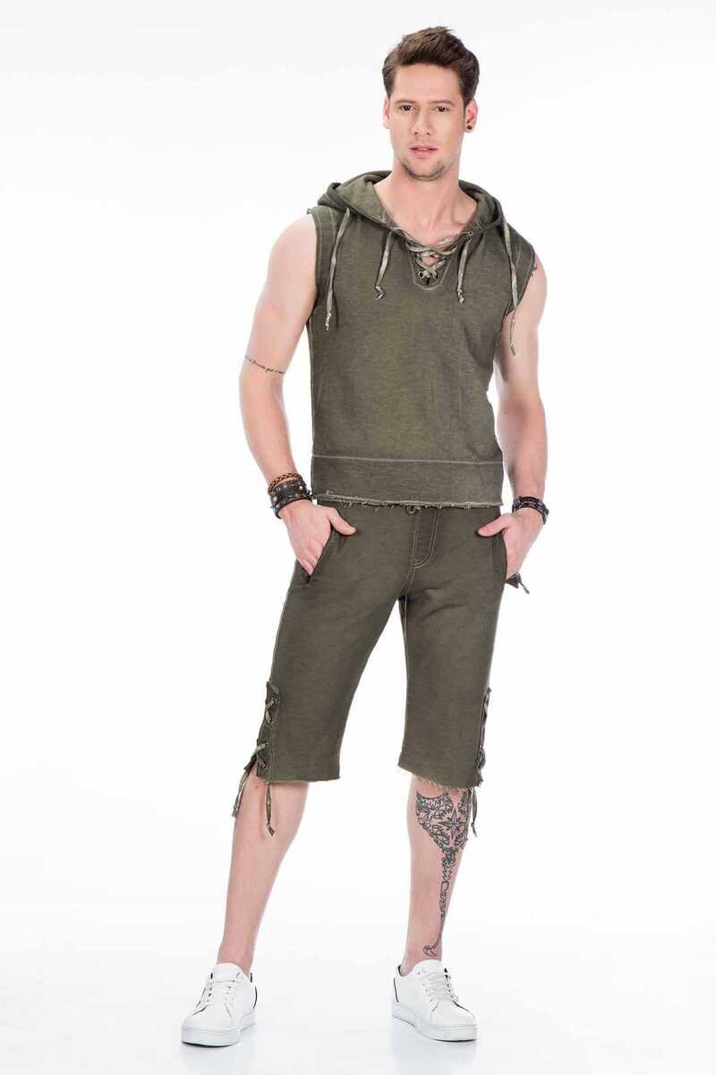 CL298 Hooded Pocketed Men's Sweat Tank Top