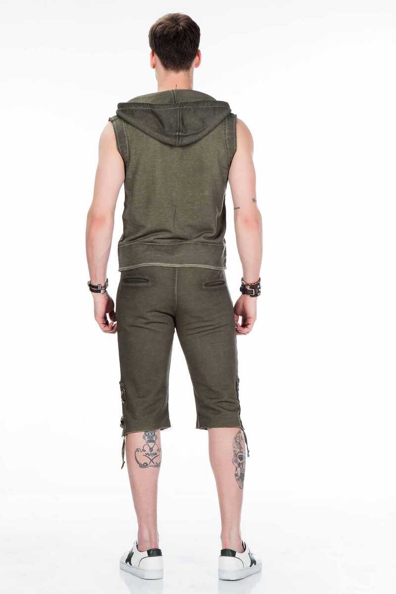 CL298 Hooded Pocketed Men's Sweat Tank Top
