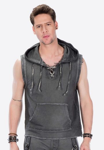 CL298 Hooded Pocketed Men's Sweat Tank Top