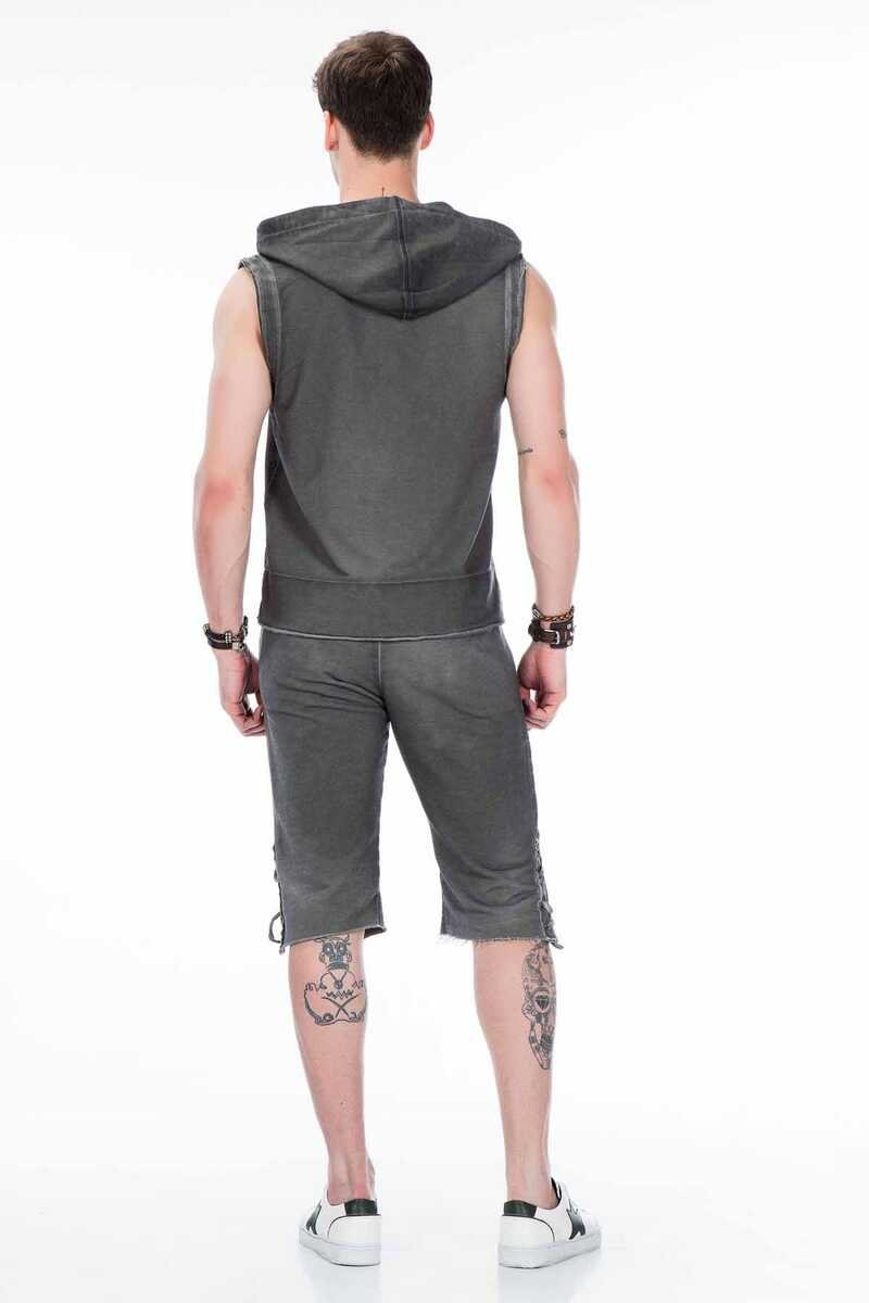 CL298 Hooded Pocketed Men's Sweat Tank Top