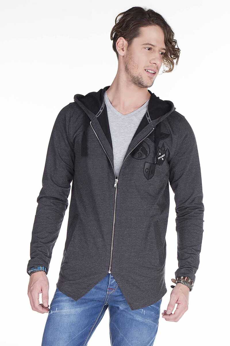 CL238 Crest Hooded Long Men's Sweatshirt