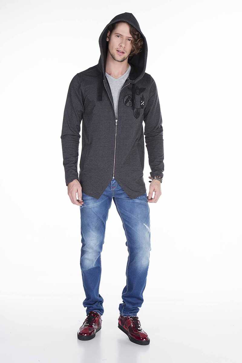 CL238 Crest Hooded Long Men's Sweatshirt