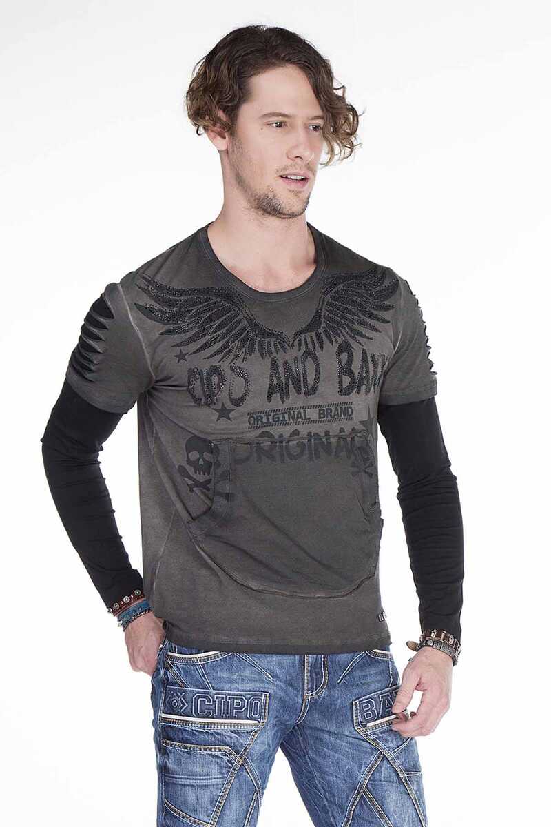 CL265 Slim Fit Wing Print Men's Sweatshirt