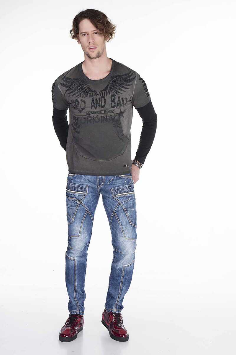 CL265 Slim Fit Wing Print Men's Sweatshirt