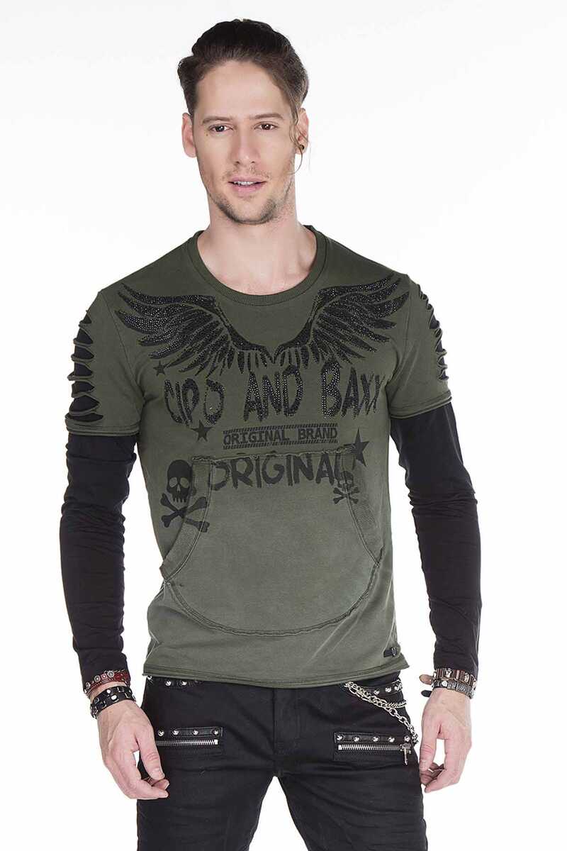 CL265 Slim Fit Wing Print Men's Sweatshirt