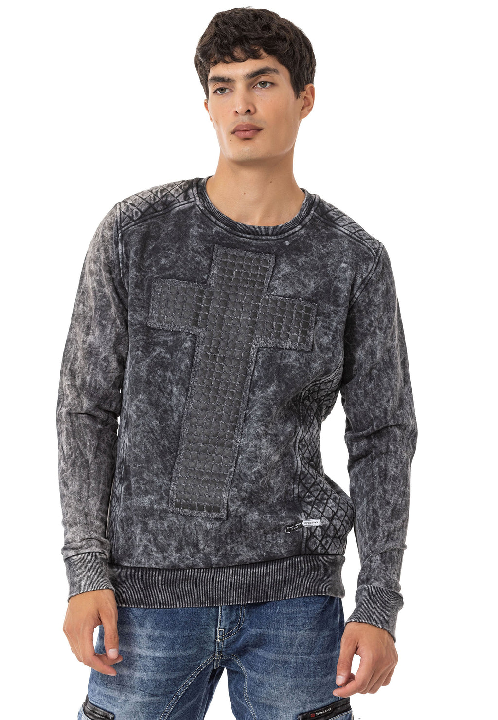 CL266 Embroidered Long Sleeve Men's Sweatshirt
