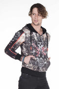 CL272 Gothic Style Skull Print Men's Sweatshirt