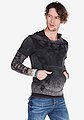 CL279 Printed Stone Embellished Men's Hooded Sweatshirt