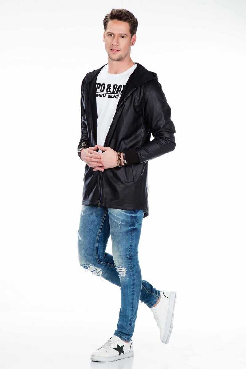 CL295 Hooded Long Plain Men's Sweatshirt