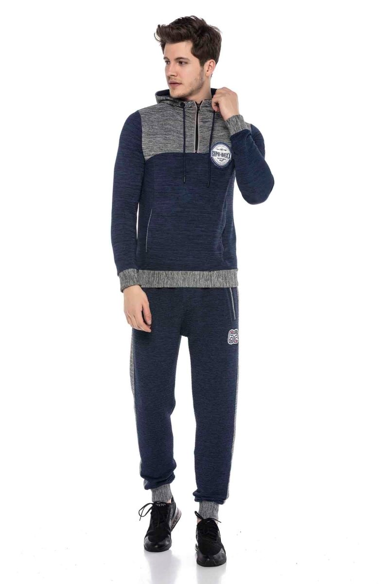 CL372 Hooded Zip Striped Lightweight Sport Sweatshirt