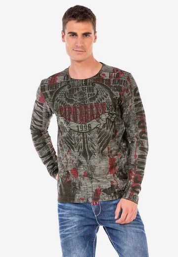 CL466 Patterned Crew Neck Sweatshirt