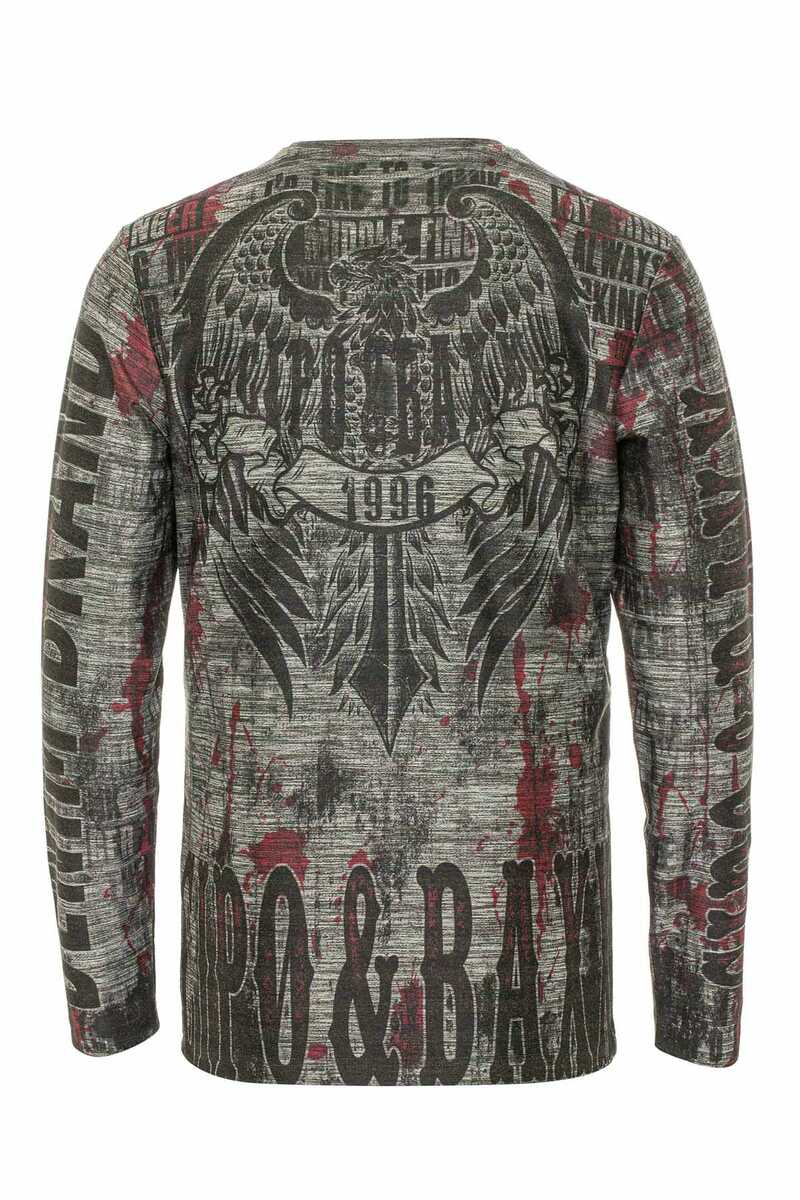 CL466 Patterned Crew Neck Sweatshirt