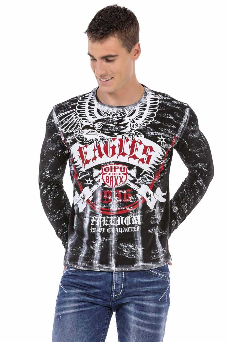 CL493 Eagles Print Men's Sweatshirt