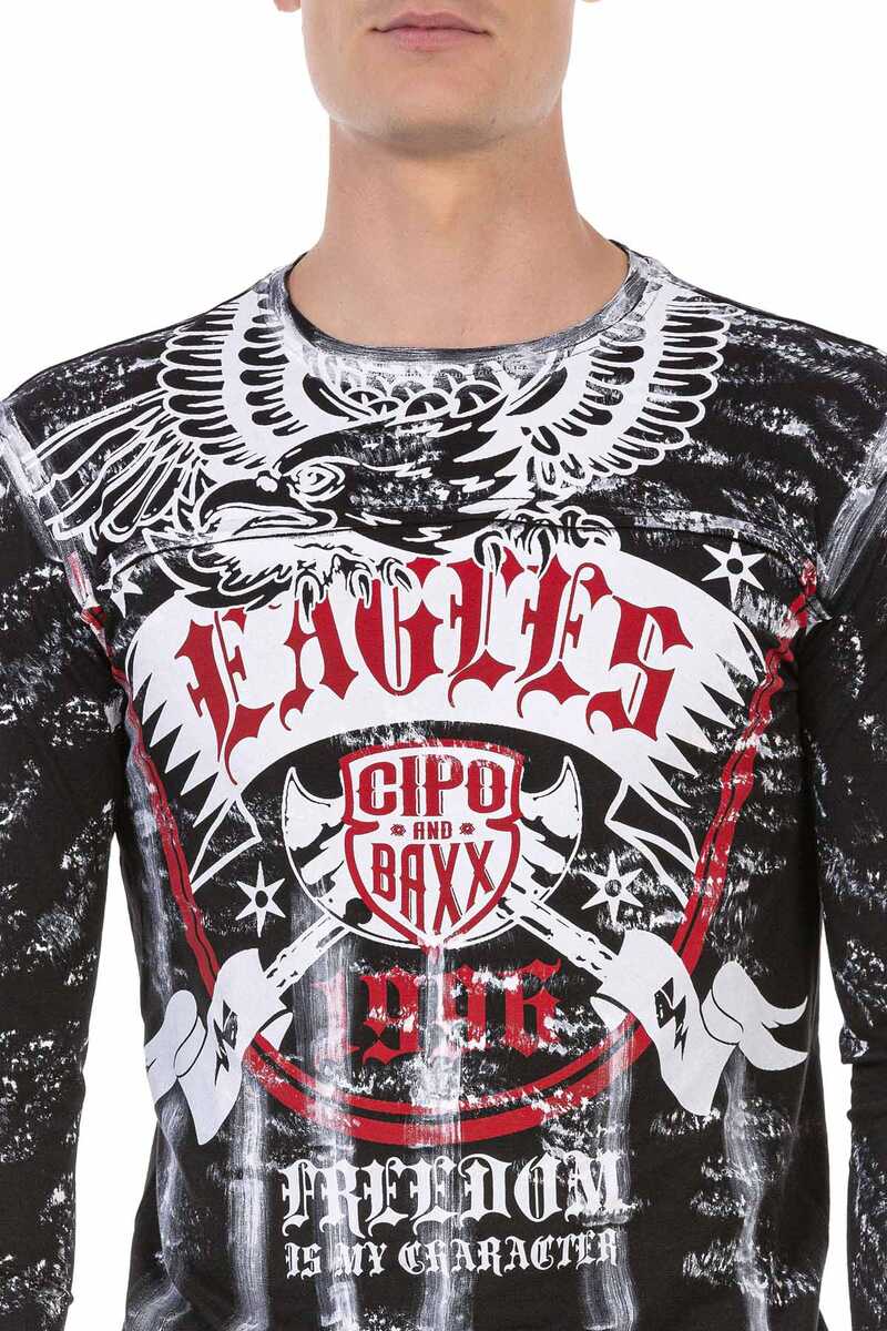 CL493 Eagles Print Men's Sweatshirt