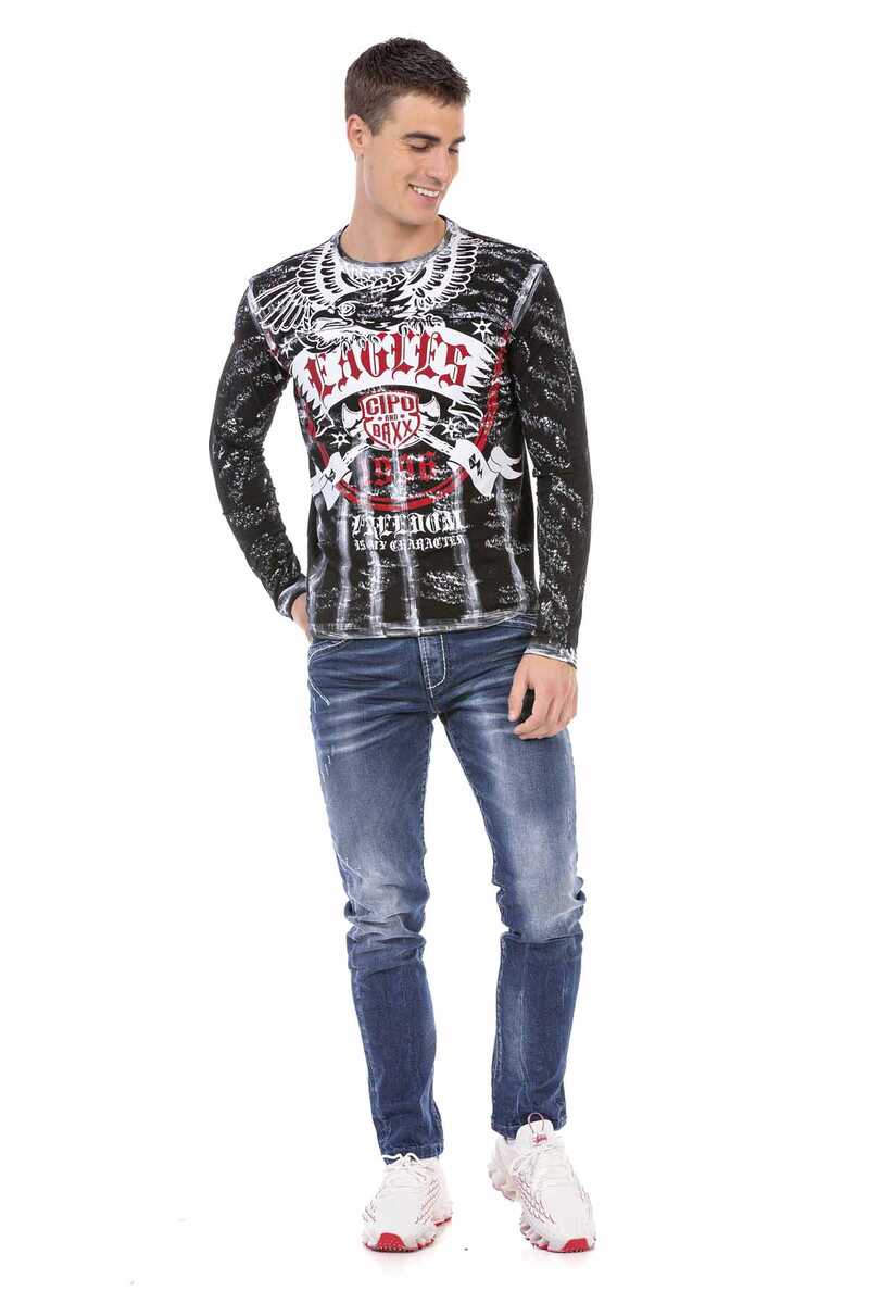 CL493 Eagles Print Men's Sweatshirt