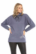 WL248 Shawl Collar Long Relaxed Fit Sweatshirt