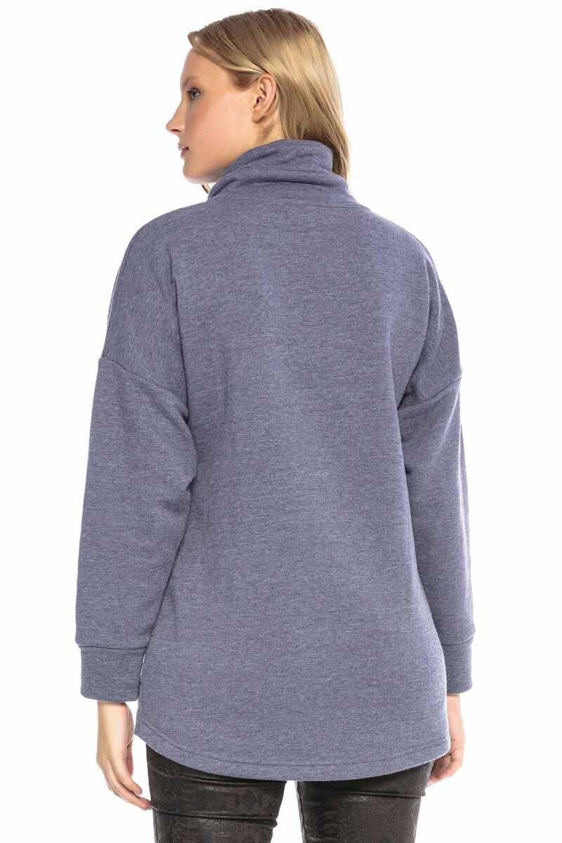 WL248 Shawl Collar Long Relaxed Fit Sweatshirt