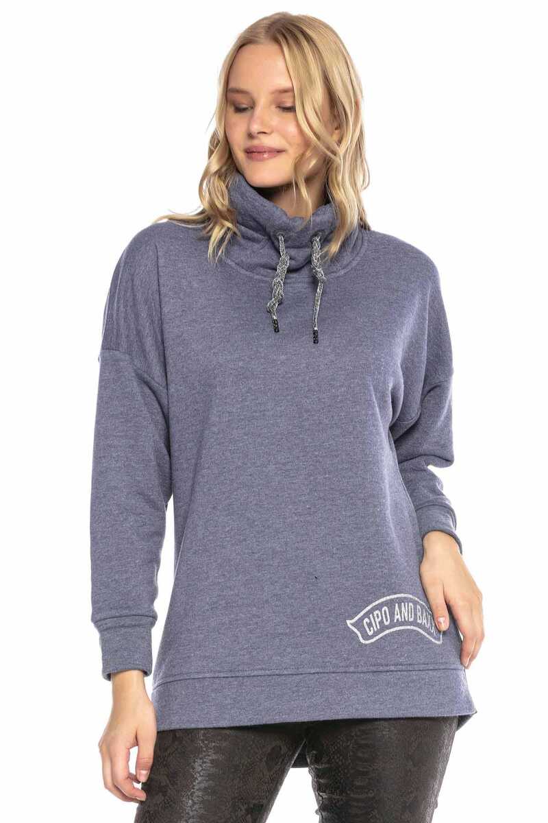 WL248 Shawl Collar Long Relaxed Fit Sweatshirt