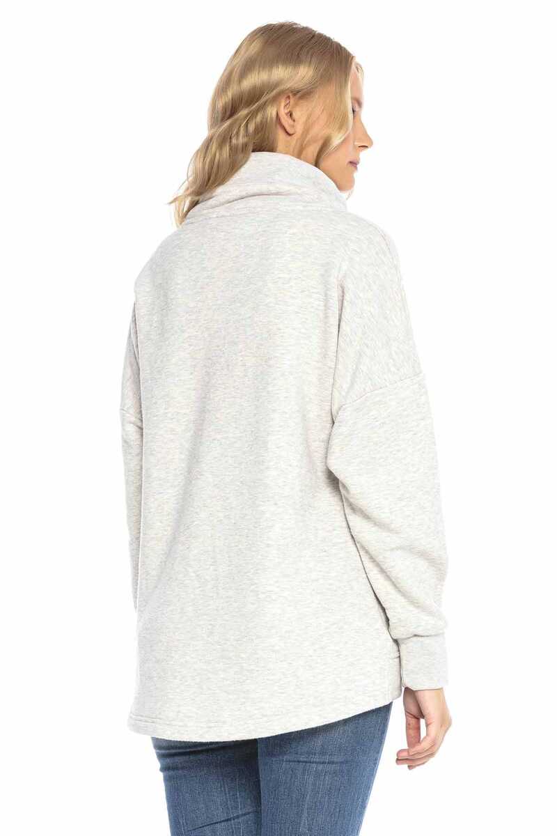 WL248 Shawl Collar Long Relaxed Fit Sweatshirt