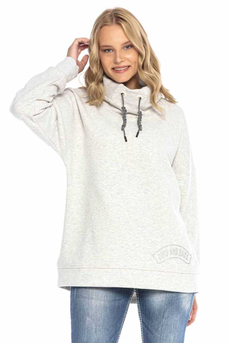 WL248 Shawl Collar Long Relaxed Fit Sweatshirt