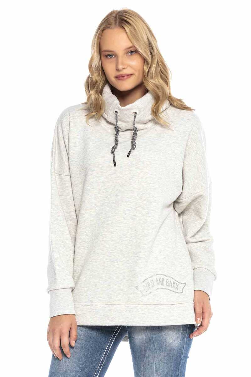 WL248 Shawl Collar Long Relaxed Fit Sweatshirt