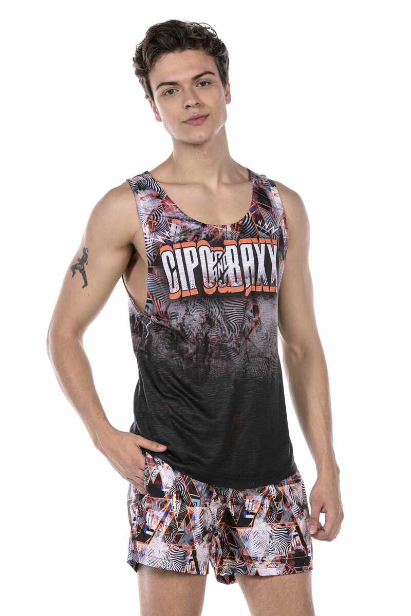 CUK244 Patterned Swim Short Set