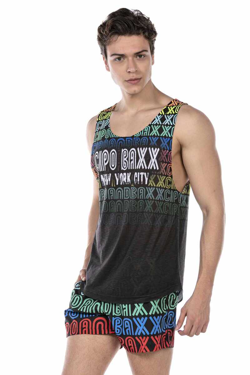 CUK246 Colorful Swim Short & Tank Top Set