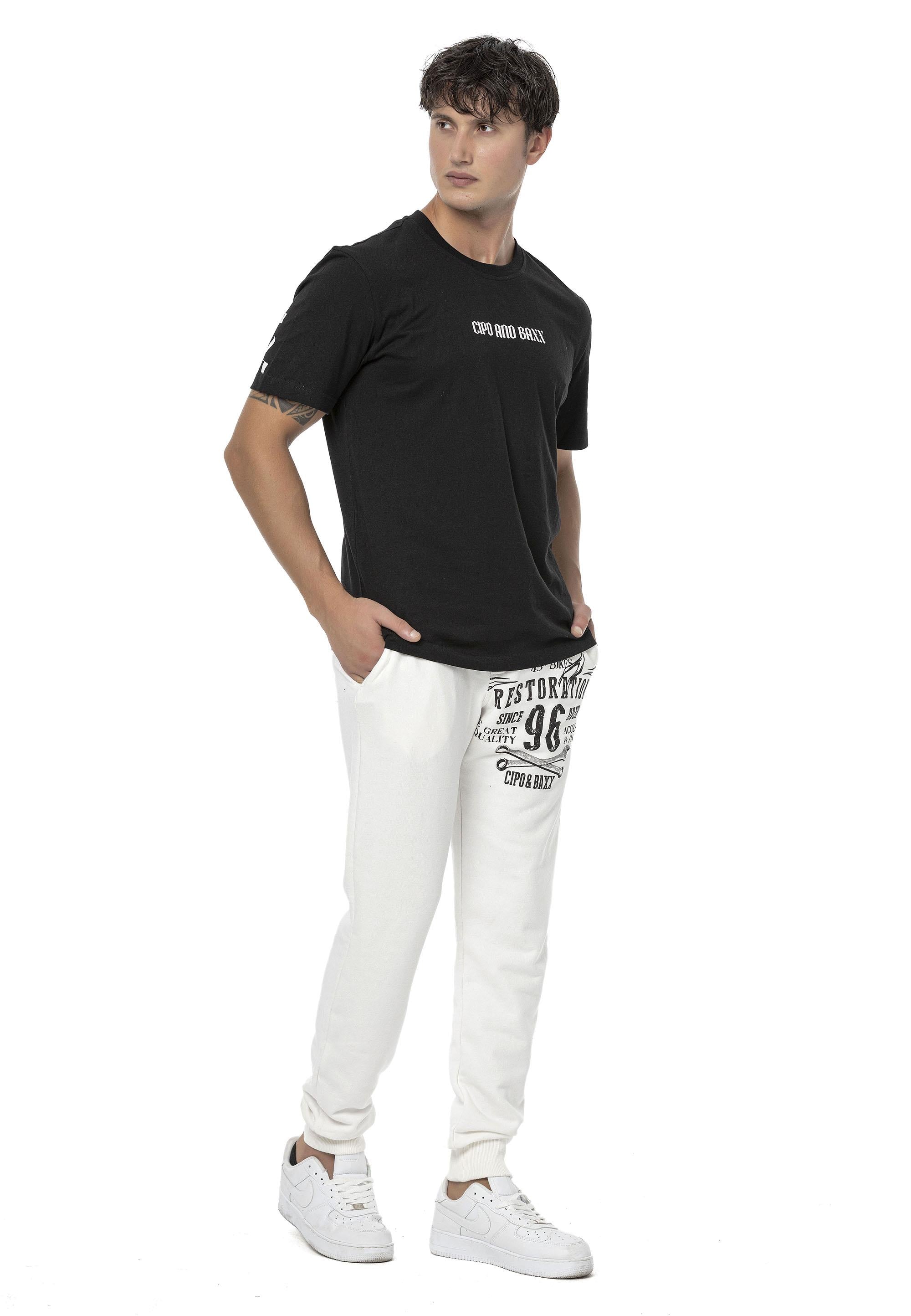 CT787 Men's Oversized T-Shirt with Large Back Logo Print