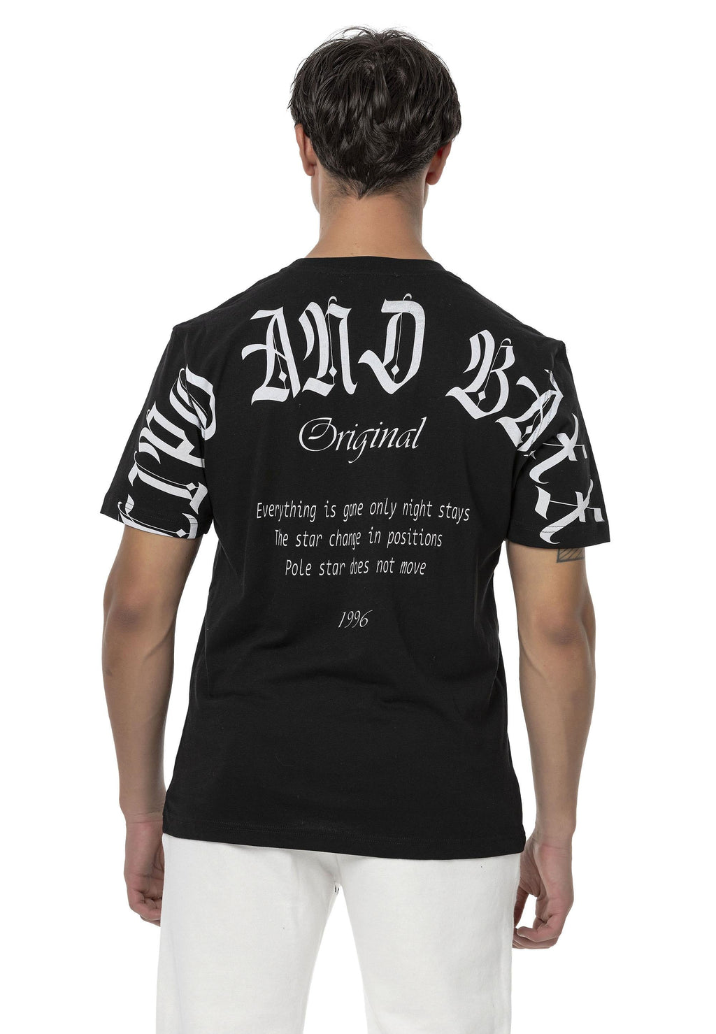 CT787 Men's Oversized T-Shirt with Large Back Logo Print