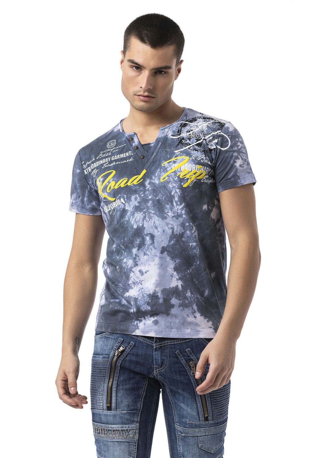 CT804 Men's T-Shirt – Washed Print, Regular Fit