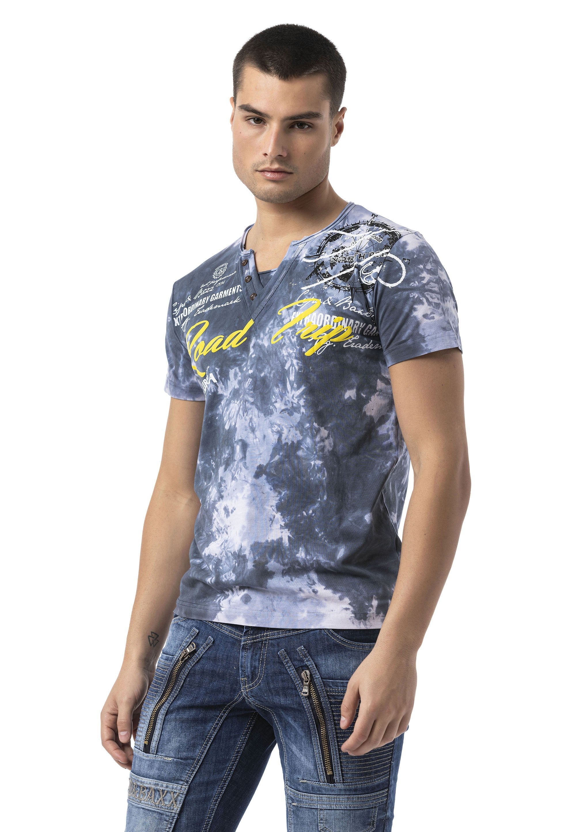 CT804 Men's T-Shirt – Washed Print, Regular Fit
