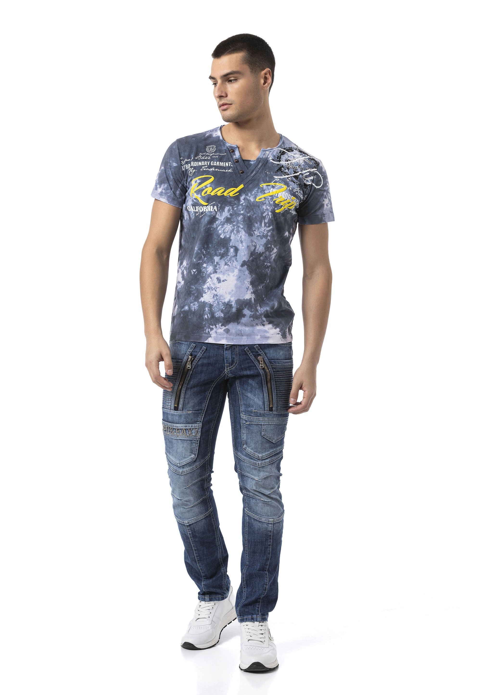 CT804 Men's T-Shirt – Washed Print, Regular Fit