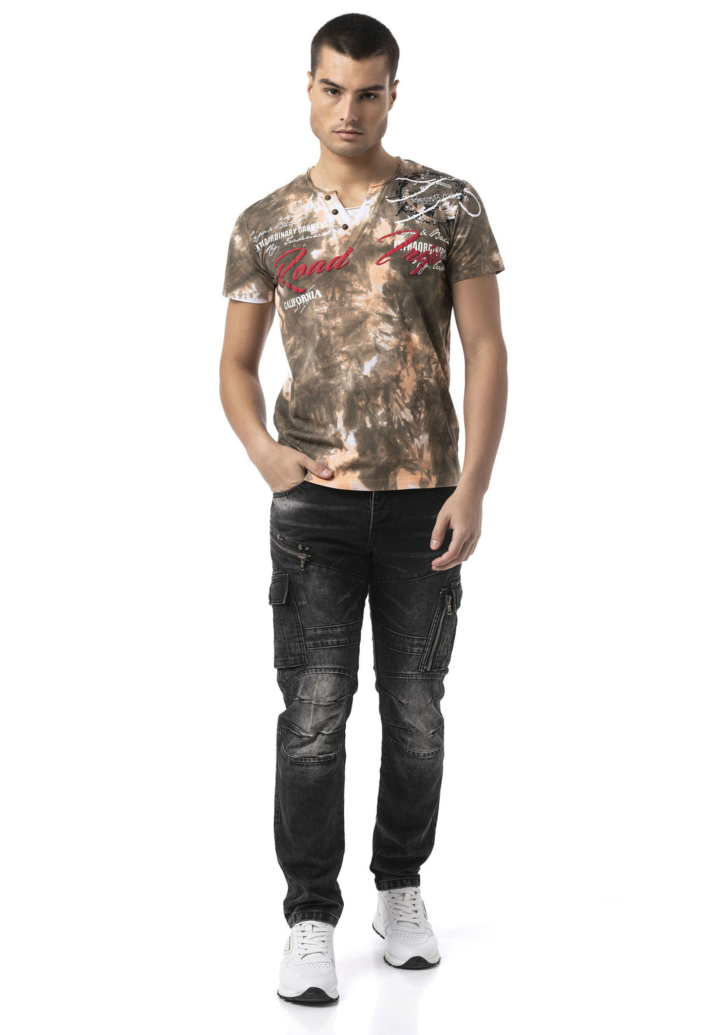 CT804 Men's T-Shirt – Washed Print, Regular Fit