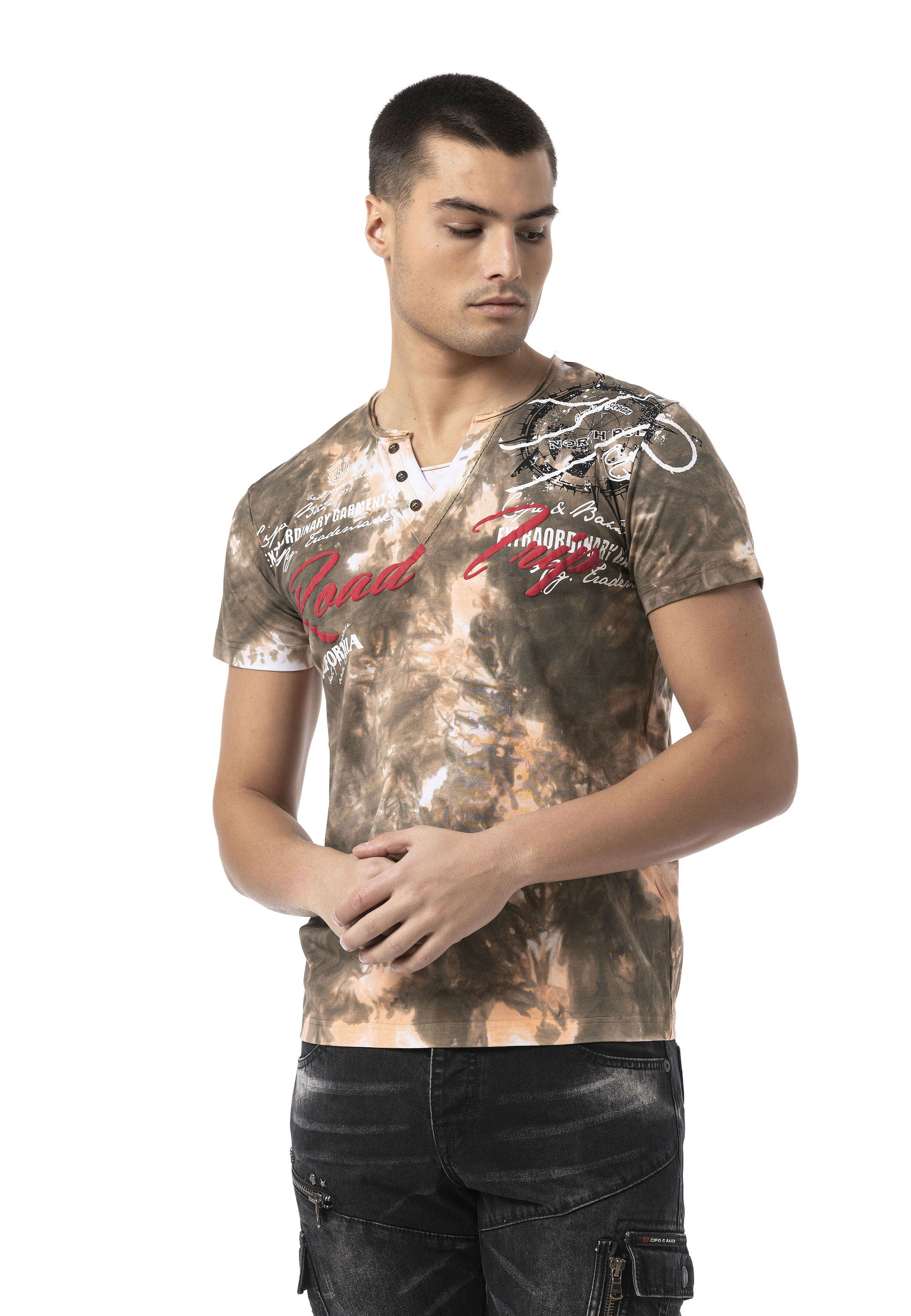 CT804 Men's T-Shirt – Washed Print, Regular Fit