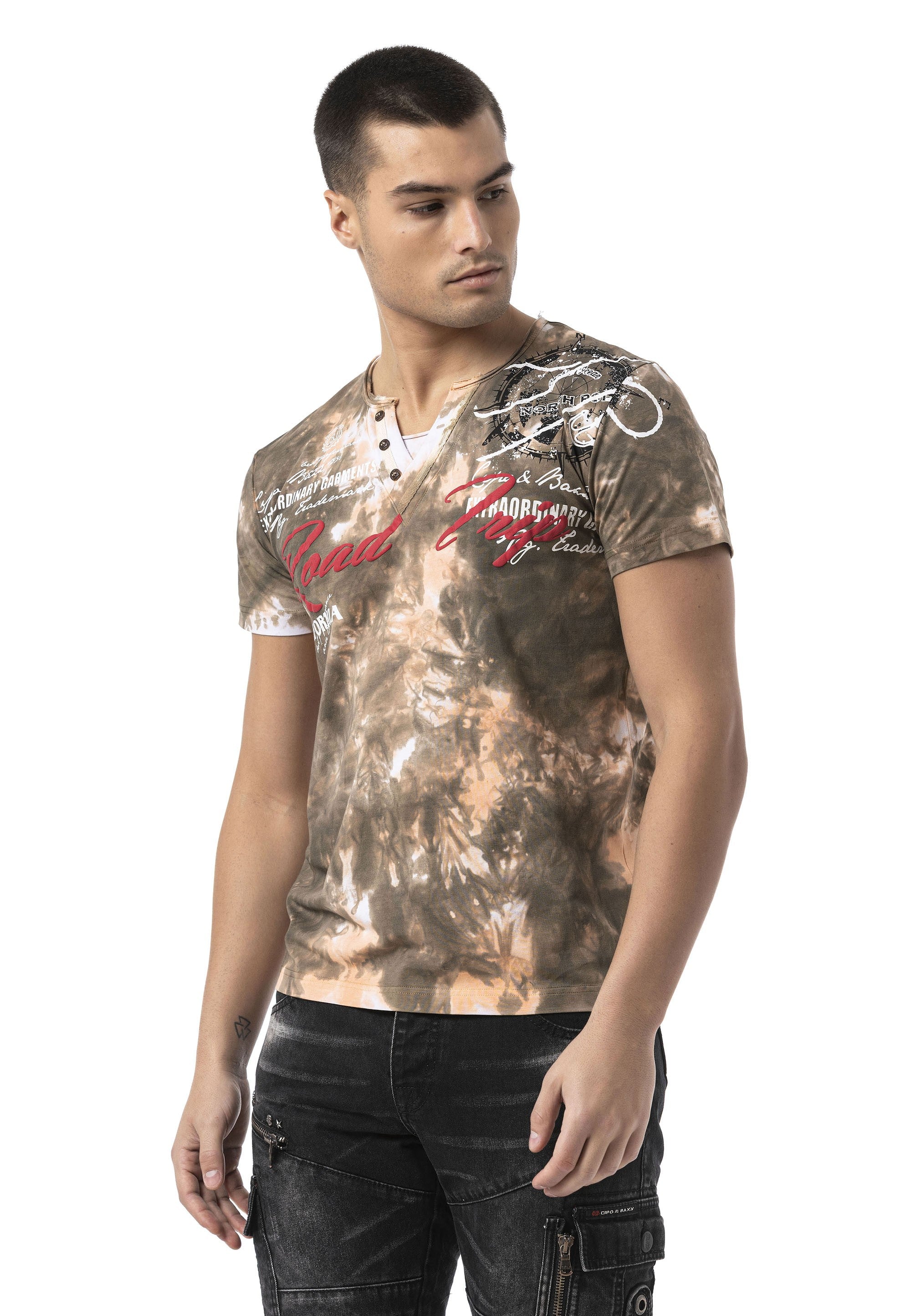 CT804 Men's T-Shirt – Washed Print, Regular Fit