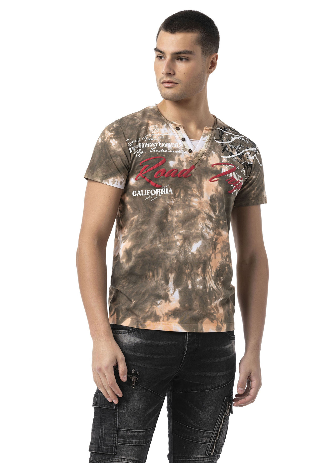 CT804 Men's T-Shirt – Washed Print, Regular Fit