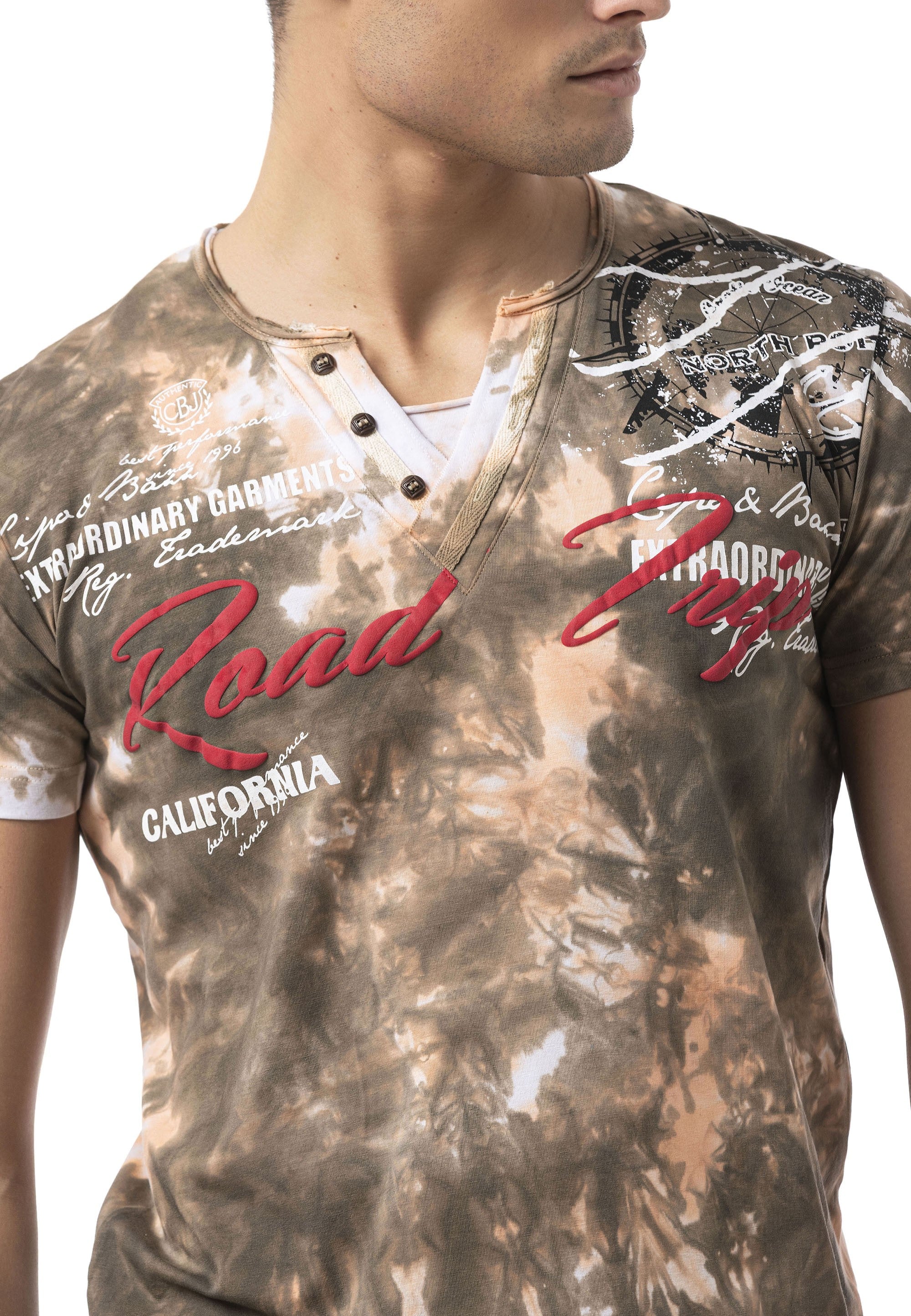 CT804 Men's T-Shirt – Washed Print, Regular Fit
