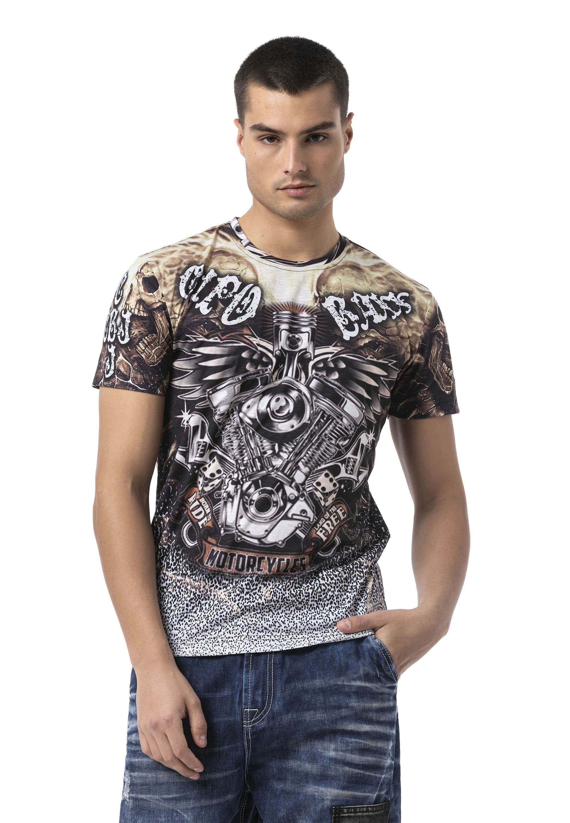 CT820 Urban Pulse Pattern Men's T-Shirt