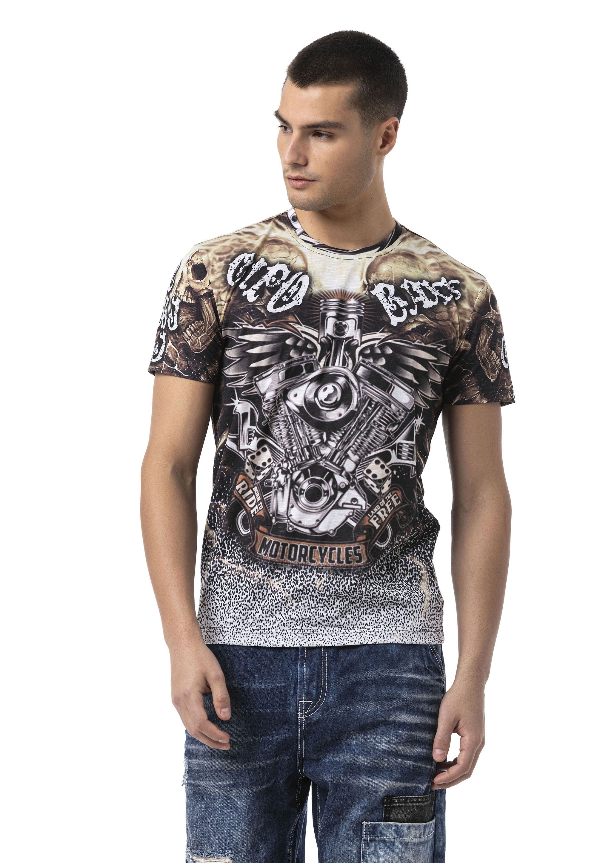 CT820 Urban Pulse Pattern Men's T-Shirt