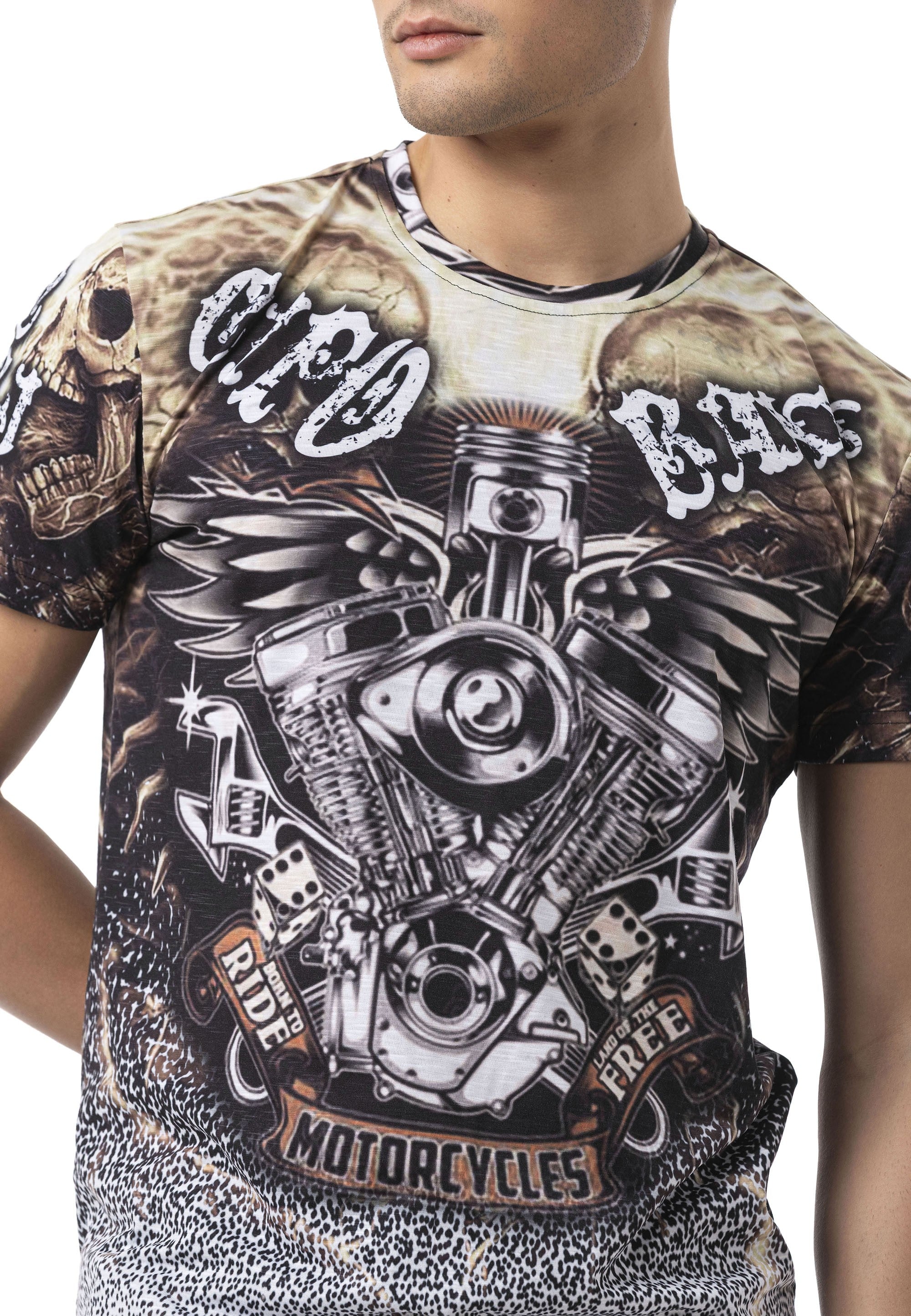 CT820 Urban Pulse Pattern Men's T-Shirt