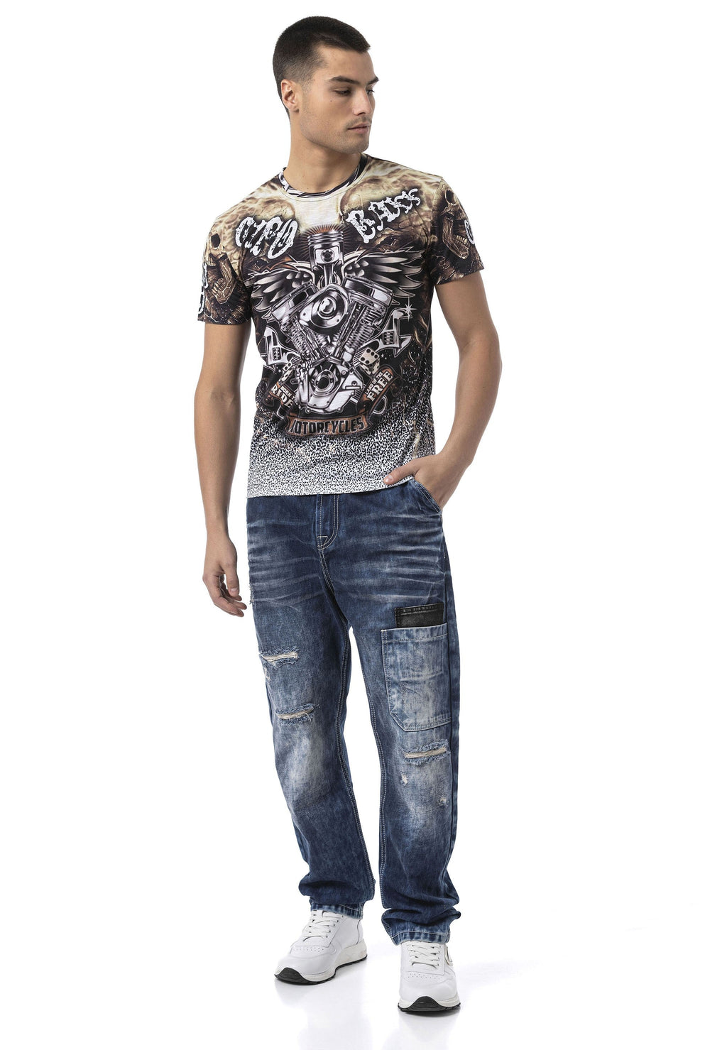 CT820 Urban Pulse Pattern Men's T-Shirt