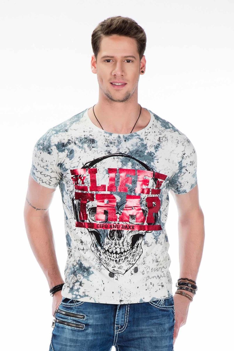 CT410 Men's Skull Print T-Shirt