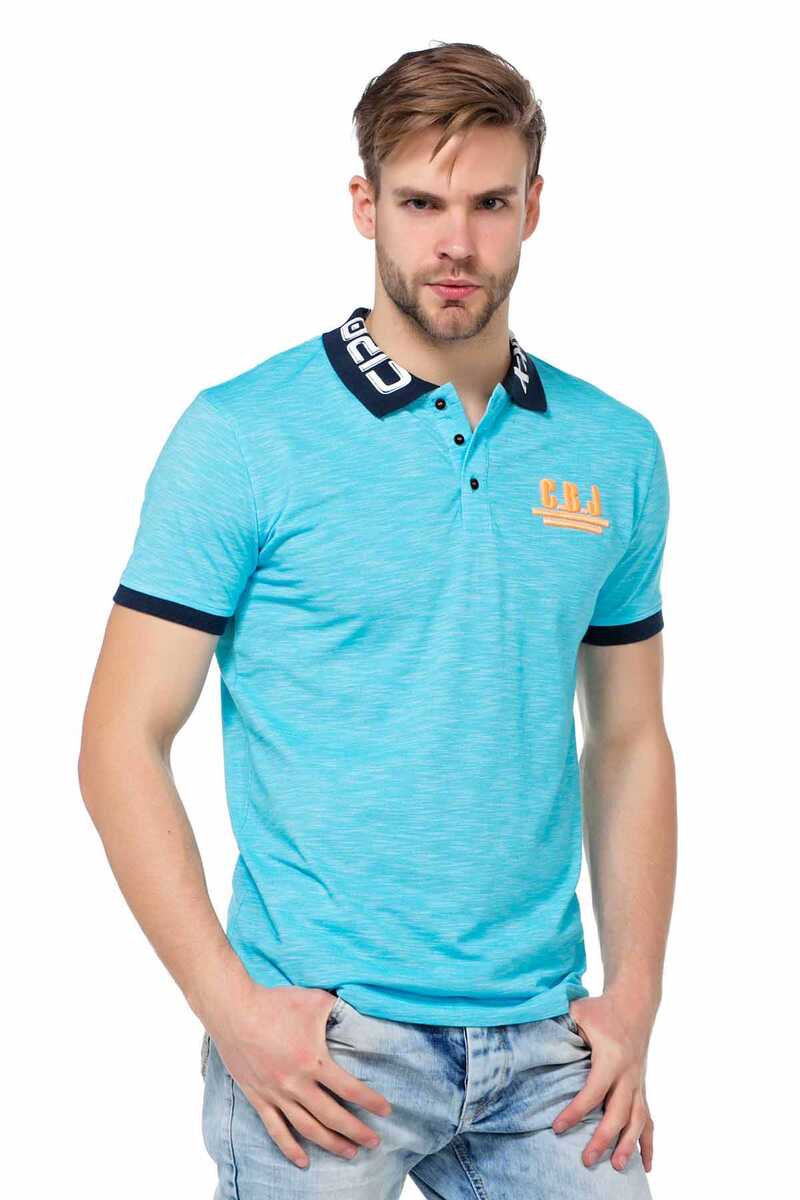 CT416 Polo Collar Embroidered Slim Fit Men's T-Shirt