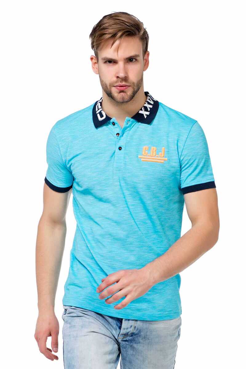 CT416 Polo Collar Embroidered Slim Fit Men's T-Shirt