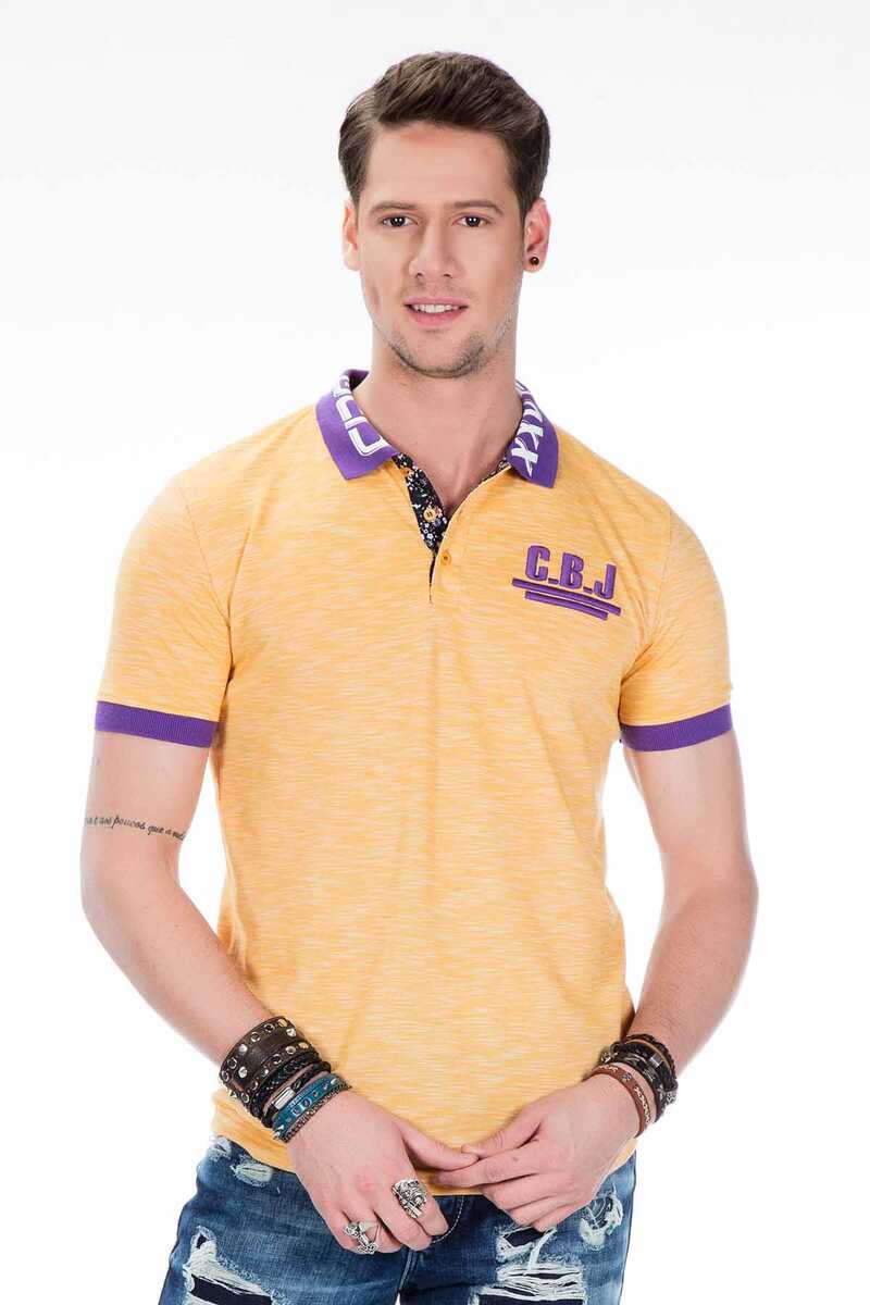 CT416 Polo Collar Embroidered Slim Fit Men's T-Shirt